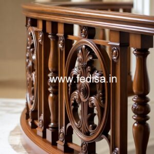 Brass Wood Staircase with Golden Finish No-3035