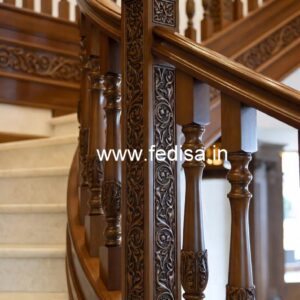 Decorative Brass Wood Railings for Home No-3036