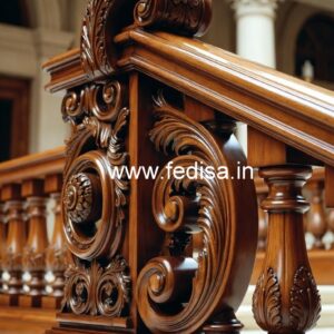 Brass Wood Fence Design for Balcony No-3042