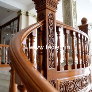 Decorative Brass Wood Stair Fence Ideas No-3047
