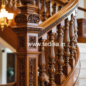 Modern Brass and Wood Staircase Ideas No-3051