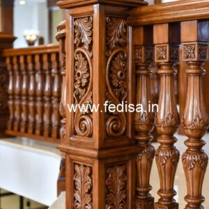 Elegant Brass Wood Fence for Villas No-3052