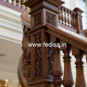 Elegant Brass Wood Staircase Fence Collection No-3081