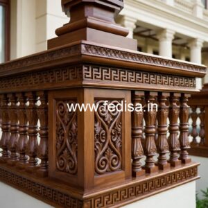 Brass Wood Stair Railings with Rich Finish No-3086