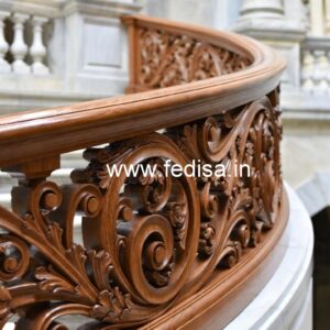 Modern Brass Wood Fence for Luxury Homes No-3087