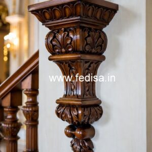 Brass Wood Balcony Fence with LED Lights No-3097
