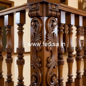 Modern Brass Wood Fence with Contemporary Style No-3108
