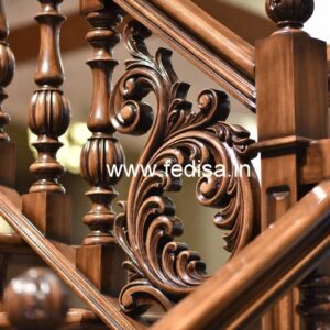 Elegant Brass Wood Stair Fence Collection No-3110