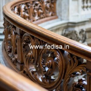 Stylish Brass Wood Interior Railings Inspiration No-3111