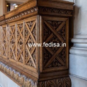 Decorative Brass Wood Balcony Fence Trends No-3113