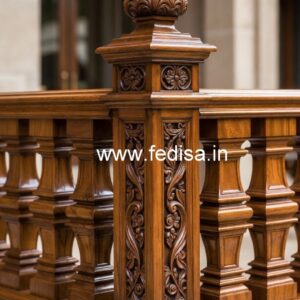 Brass Wood Staircase Side Railings for Villas No-3114