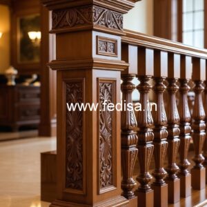 Luxury Brass Wood Railings with Elegant Finish No-3115