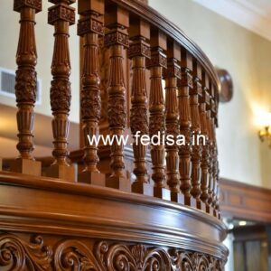 Modern Brass Wood Balcony Railings Collection No-3127