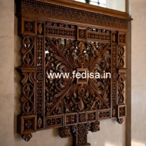 Premium Brass Wood Balcony Handrails No-3130
