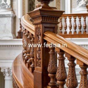 Brass Wood Staircase Decor with Luxury Style No-3138