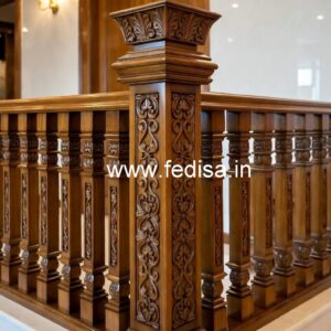 Stylish Brass Wood Staircase Railings for Home No-3141