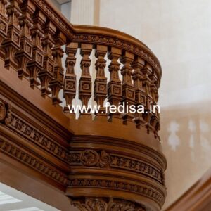Luxury Brass Wood Handrails with Artistic Design No-3142