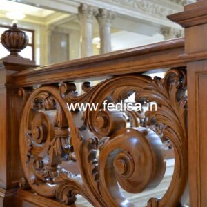 Decorative Brass Wood Staircase Fence Trends No-3155