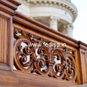 Decorative Brass Wood Railings for Interior Decor No-3161