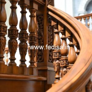 Stylish Brass Wood Balcony Fence Collection No-3163