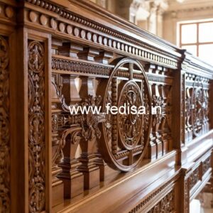 Premium Brass Wood Stair Railings Inspiration No-3165