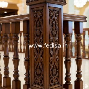 Decorative Brass Wood Fence Collection for Villas No-3167