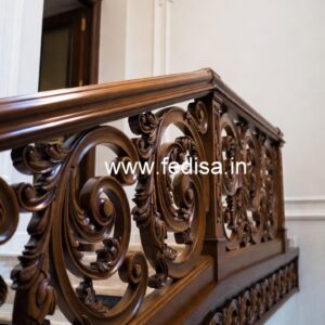 Modern Brass Wood Railings for Interior Staircase No-3171