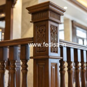 Luxury Brass Wood Staircase Design Collection No-3174