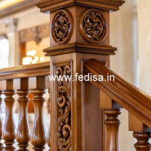 Decorative Brass Wood Interior Railings Collection No-3178