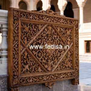 Luxury Brass Wood Balcony Design with Glass No-3185