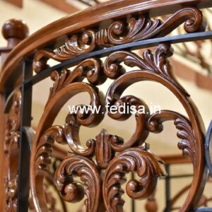 Decorative Brass Wood Staircase Handrail Inspiration No-3211