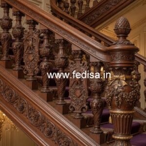 Elegant Brass Wood Staircase Decor Trends No-3214