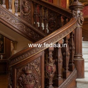Luxury Brass Wood Railings for Rich Homes No-3216