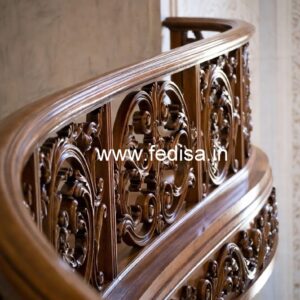Luxury Brass Wood Staircase Design Inspiration No-3223