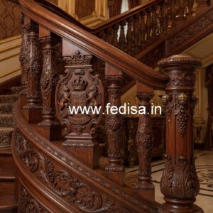 Stylish Brass Wood Balcony Safety Fence Collection No-3231