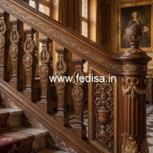 Luxury Brass Wood Balcony Handrails for Villas No-3235