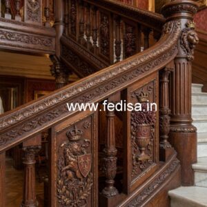 Modern Brass Wood Staircase Decor Inspiration No-3236