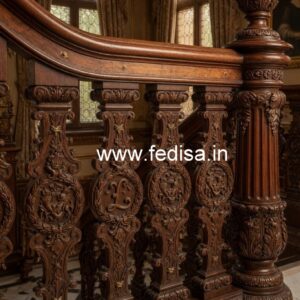 Stylish Brass Wood Railings with Rich Finish No-3237