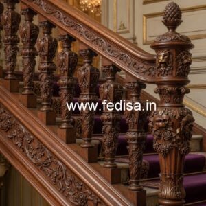 Elegant Brass Wood Balcony Fence Inspiration No-3238