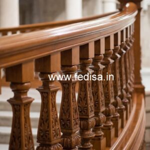 Decorative Brass Wood Handrails for Luxury Interiors No-3246