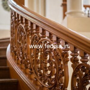 Premium Brass Wood Railings with Elegant Finish No-3251
