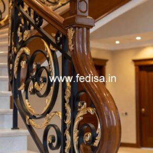 Decorative Brass Wood Staircase Side Rails No-3252