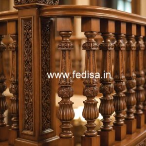 Luxury Brass Wood Handrails for Stylish Interiors No-3253