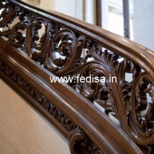 Modern Brass Wood Balcony Fence Collection No-3254
