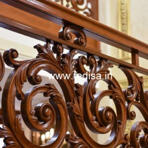 Luxury Brass Wood Railings for Contemporary Homes No-3259