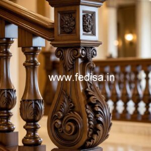 Stylish Brass Wood Fence for Luxury Villas No-3261