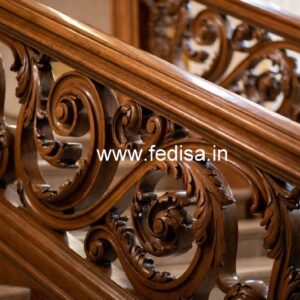 Premium Brass Wood Balcony Handrails with Rich Style No-3263