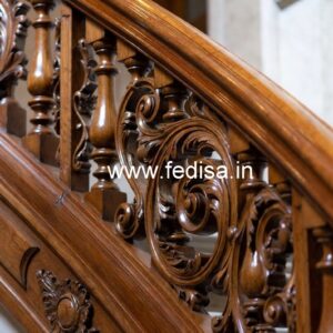 Elegant Brass Wood Handrails with Modern Touch No-3268