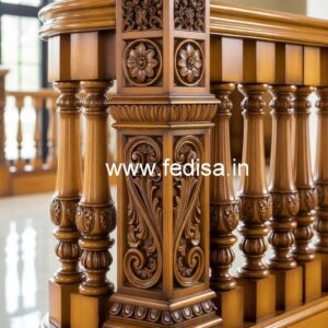 Luxury Brass Wood Balcony Collection with Glass No-3271