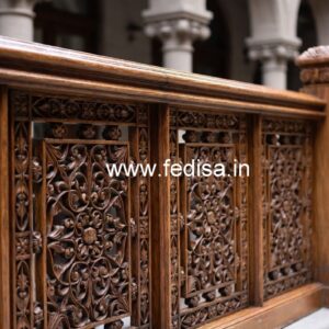 Stylish Brass Wood Staircase Fence with LED Lights No-3273